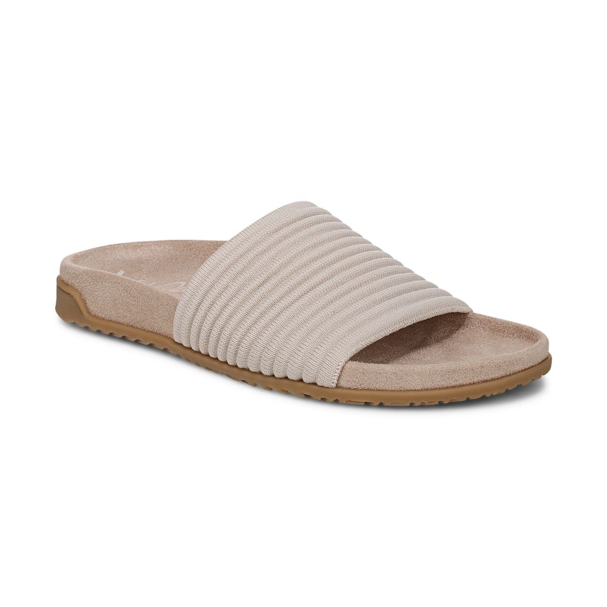 Evie Knit Slide Sandal (Cream) - Black, Large